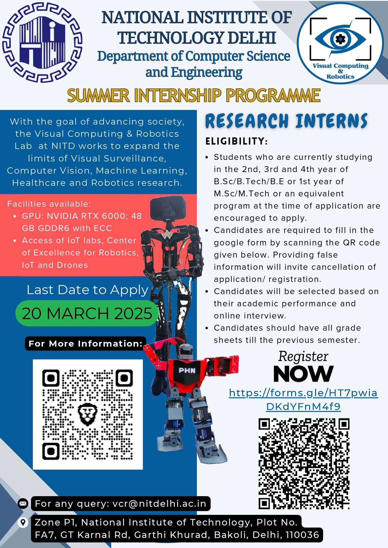 NIT Delhi Internship