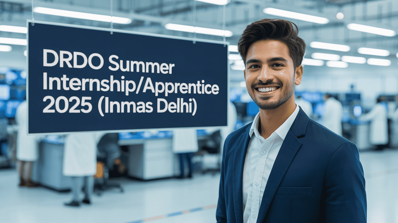 DRDO Summer Internship/Apprentice 2025 (INMAS Delhi): How to Apply, Eligibility, Stipend & Complete Details