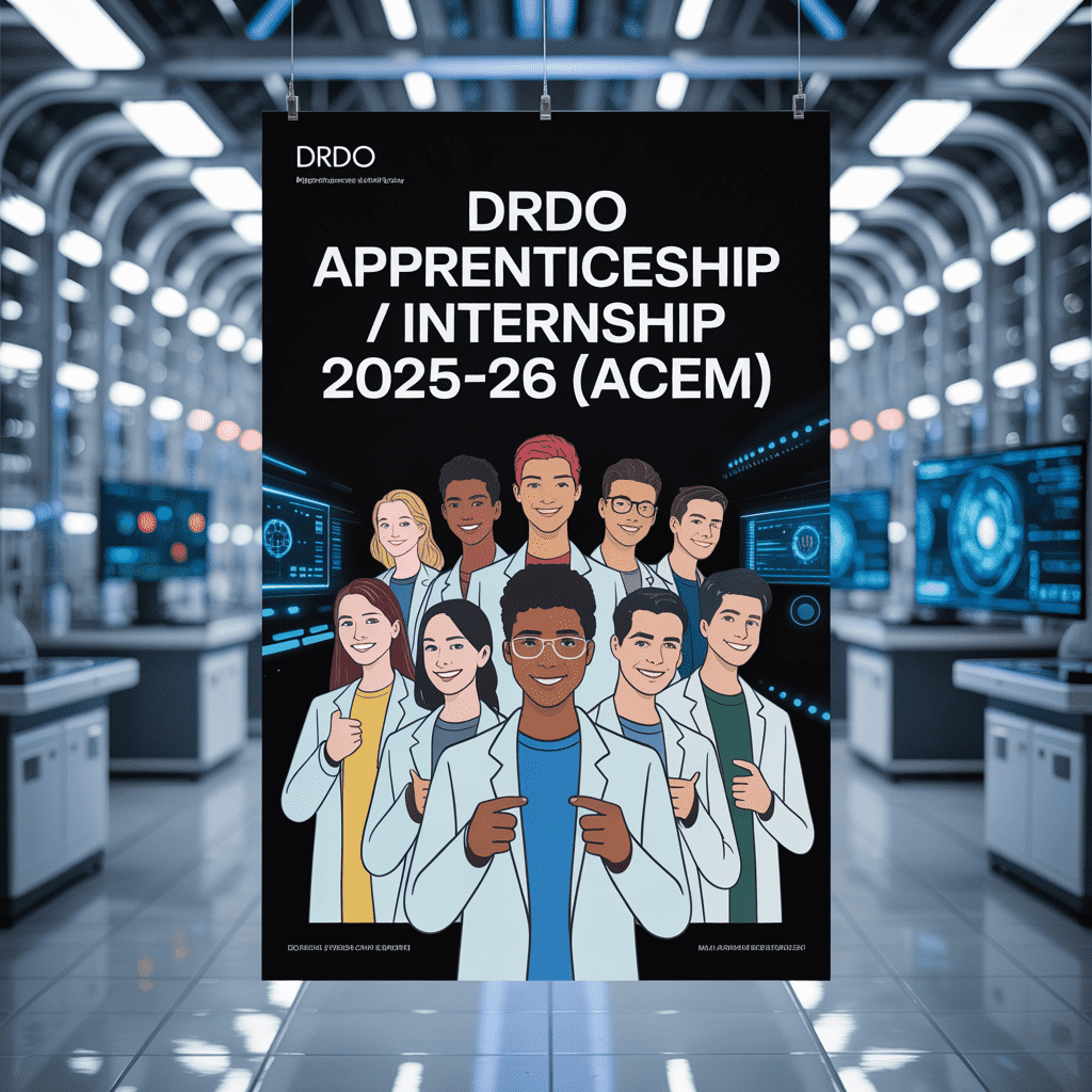 DRDO Apprenticeship / Internship 2025-26 (ACEM): Complete Guide to Apply, Eligibility, Deadlines, Stipend & More