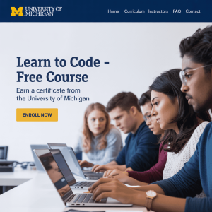 Free Web Development Course with Certificate - Learn HTML, CSS, JavaScript from University of Michigan