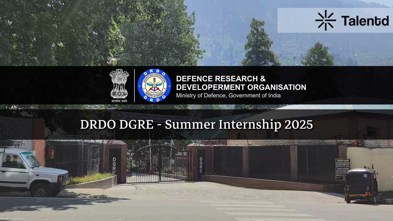 DRDO DGRE Internship 2025: ₹5,000/Month Stipend, Govt Certificate, Apply by July 20