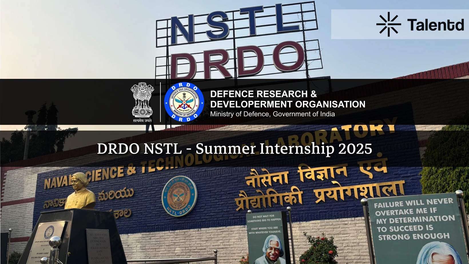DRDO NSTL Summer Internship 2025: Detailed Guide to Apply, Eligibility, Stipend, and Key Deadlines