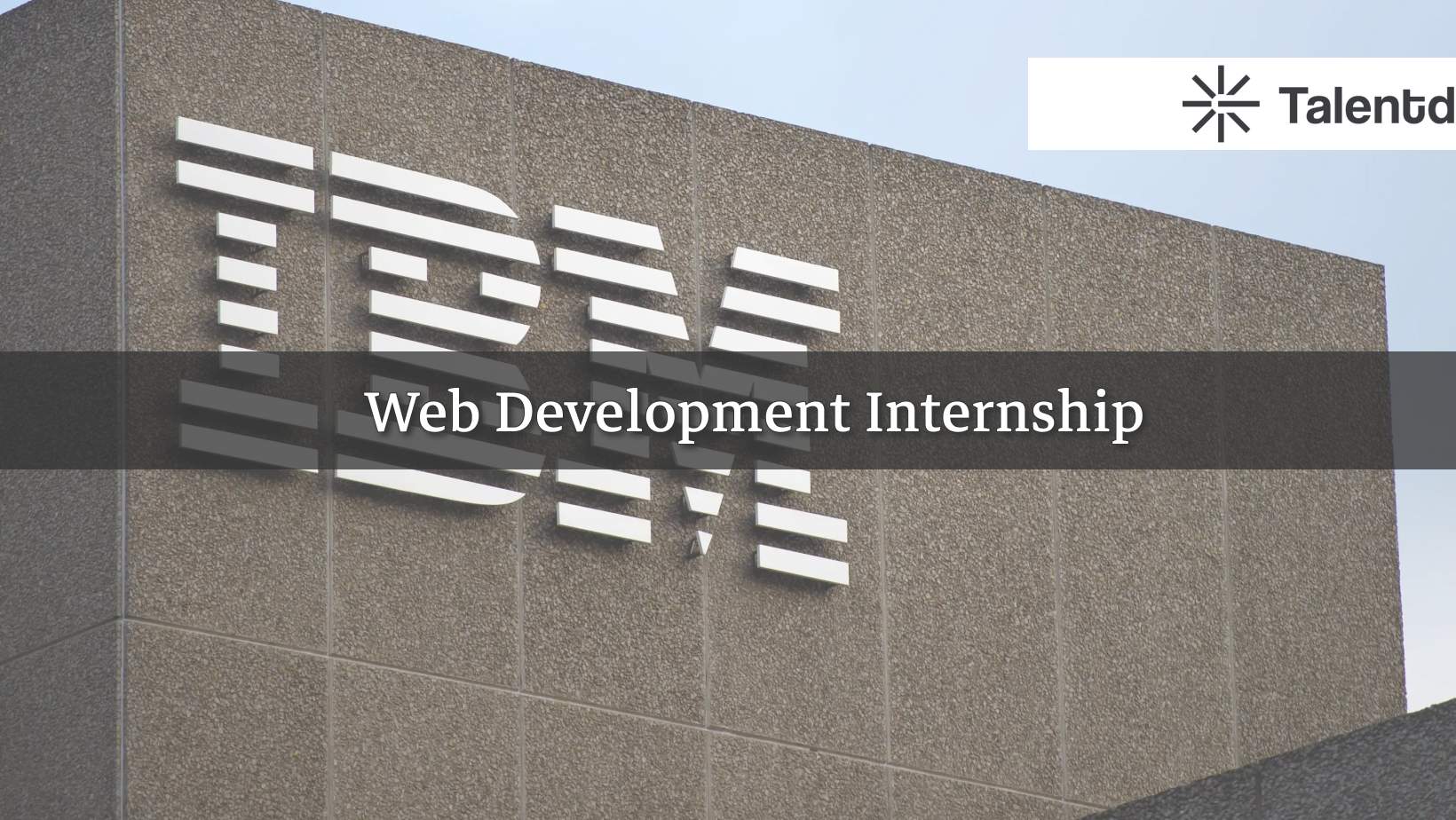 IBM SkillsBuild Front-End Web Development Internship