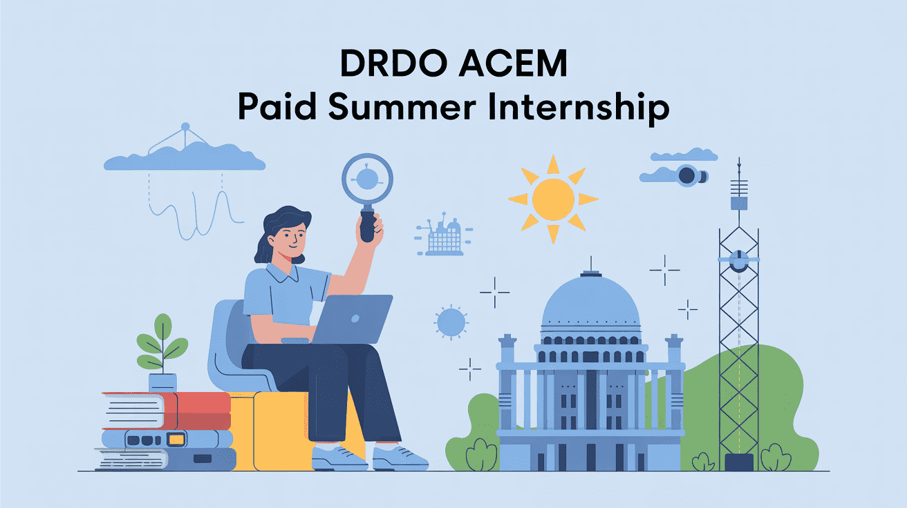 DRDO ACEM Paid Summer Internship 2025: Complete Details, Eligibility, How to Apply & More