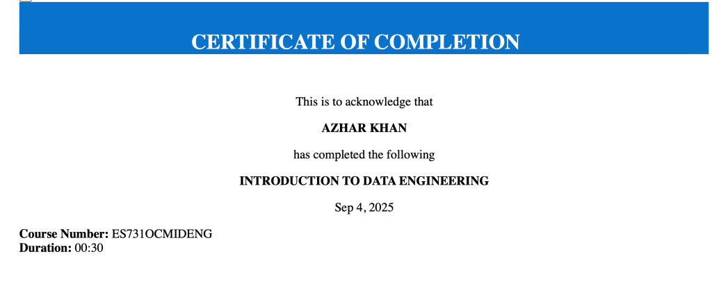 Dell Certificate