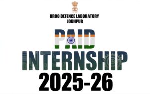 DRDO Defence Laboratory Jodhpur Paid Internship 2026