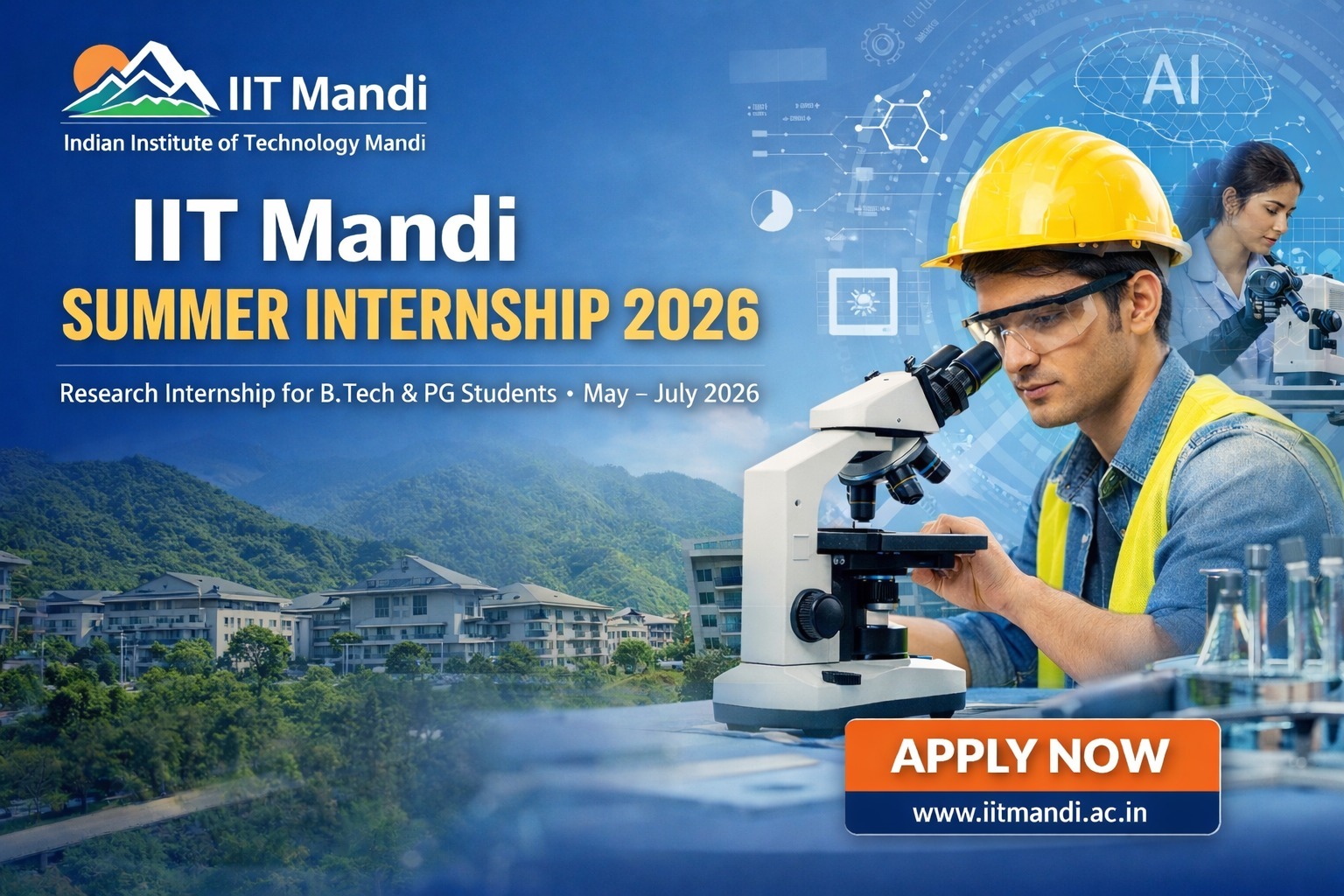 IIT Mandi Summer Internship 2026: ₹10K/Month Paid Research for BTech/PG Students! Apply by March 30