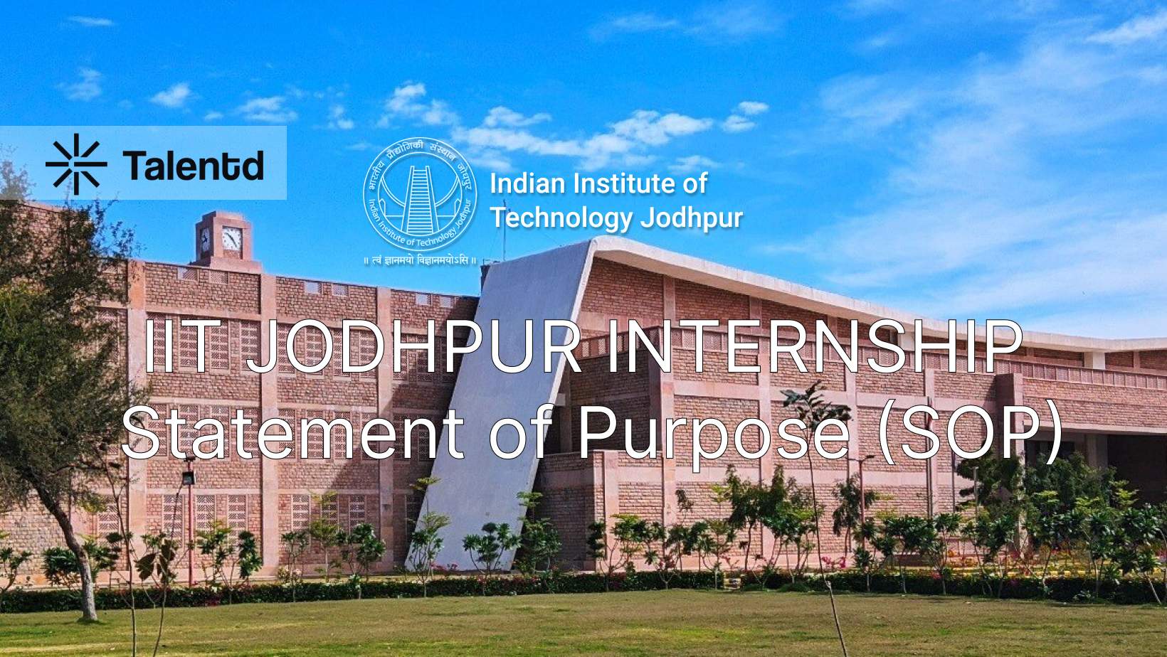 SOP for IIT Jodhpur SURAJ Internship 2026: Samples and Templates