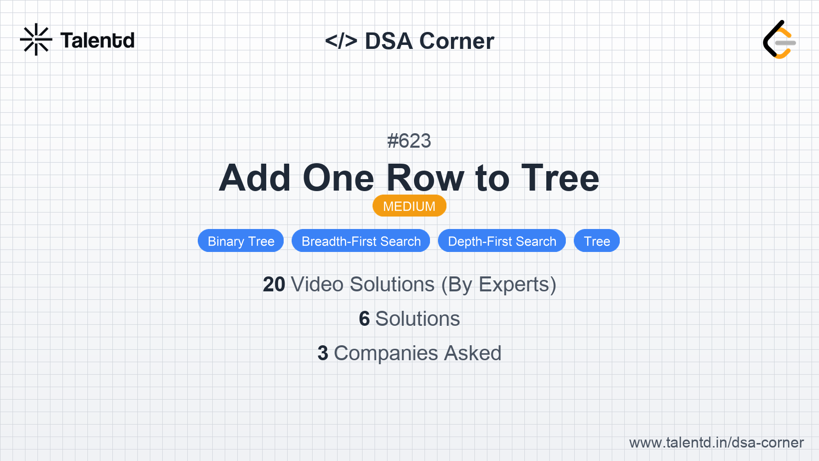 Problem visualization for Add One Row to Tree - A Medium level DSA problem