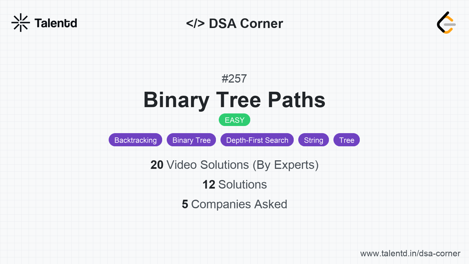 Problem visualization for Binary Tree Paths - A Easy level DSA problem