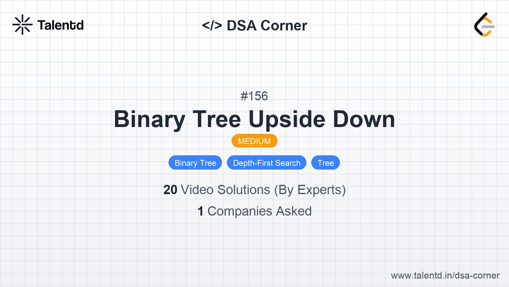 Problem visualization for Binary Tree Upside Down - A Medium level DSA problem