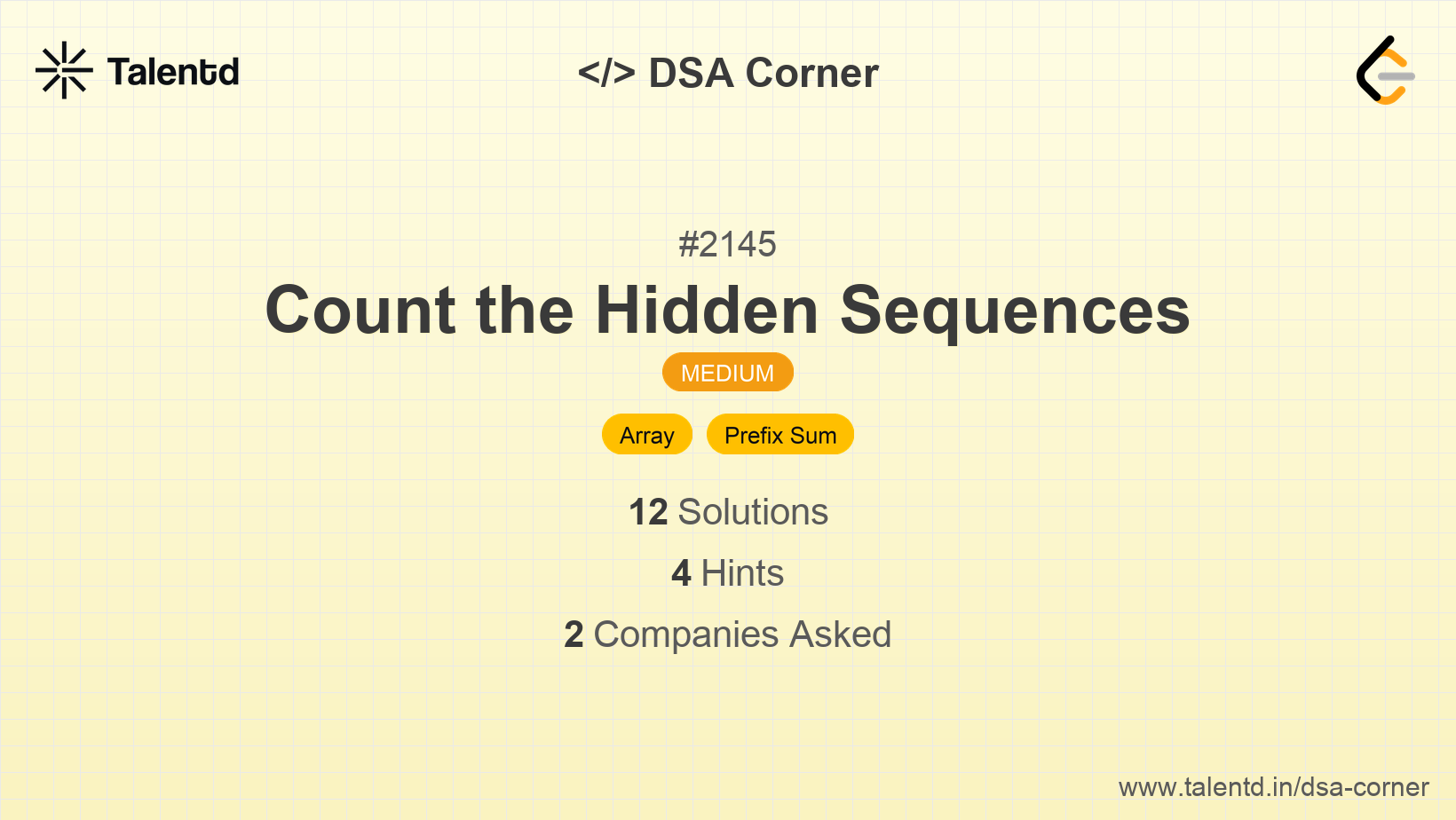 Problem visualization for Count the Hidden Sequences - A Medium level DSA problem