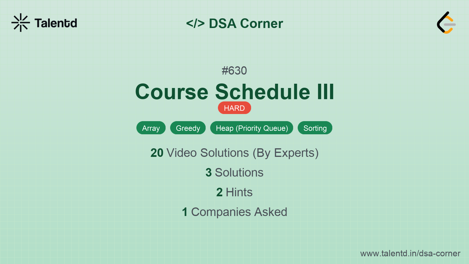 Problem visualization for Course Schedule III - A Hard level DSA problem