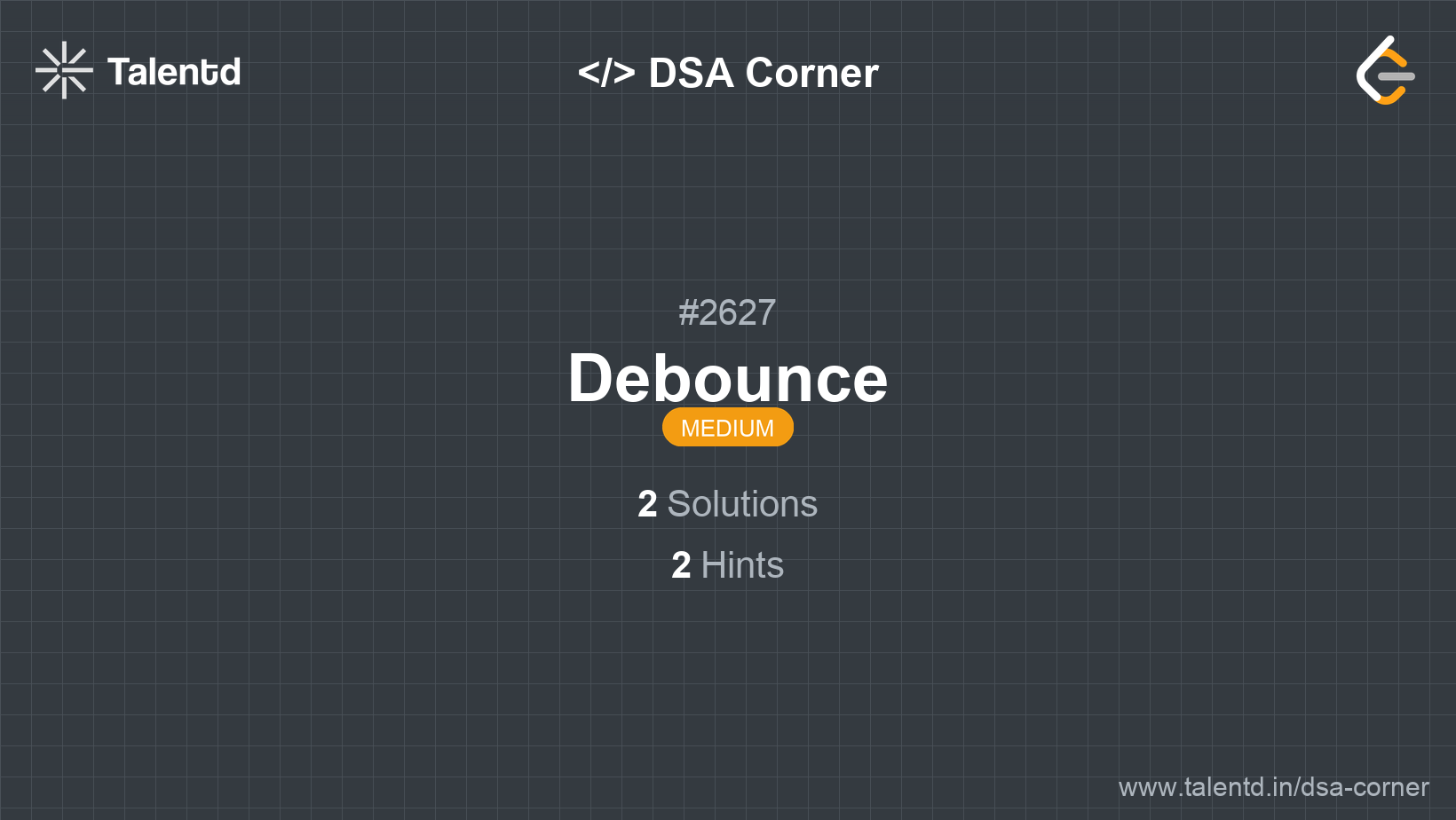 Problem visualization for Debounce - A Medium level DSA problem