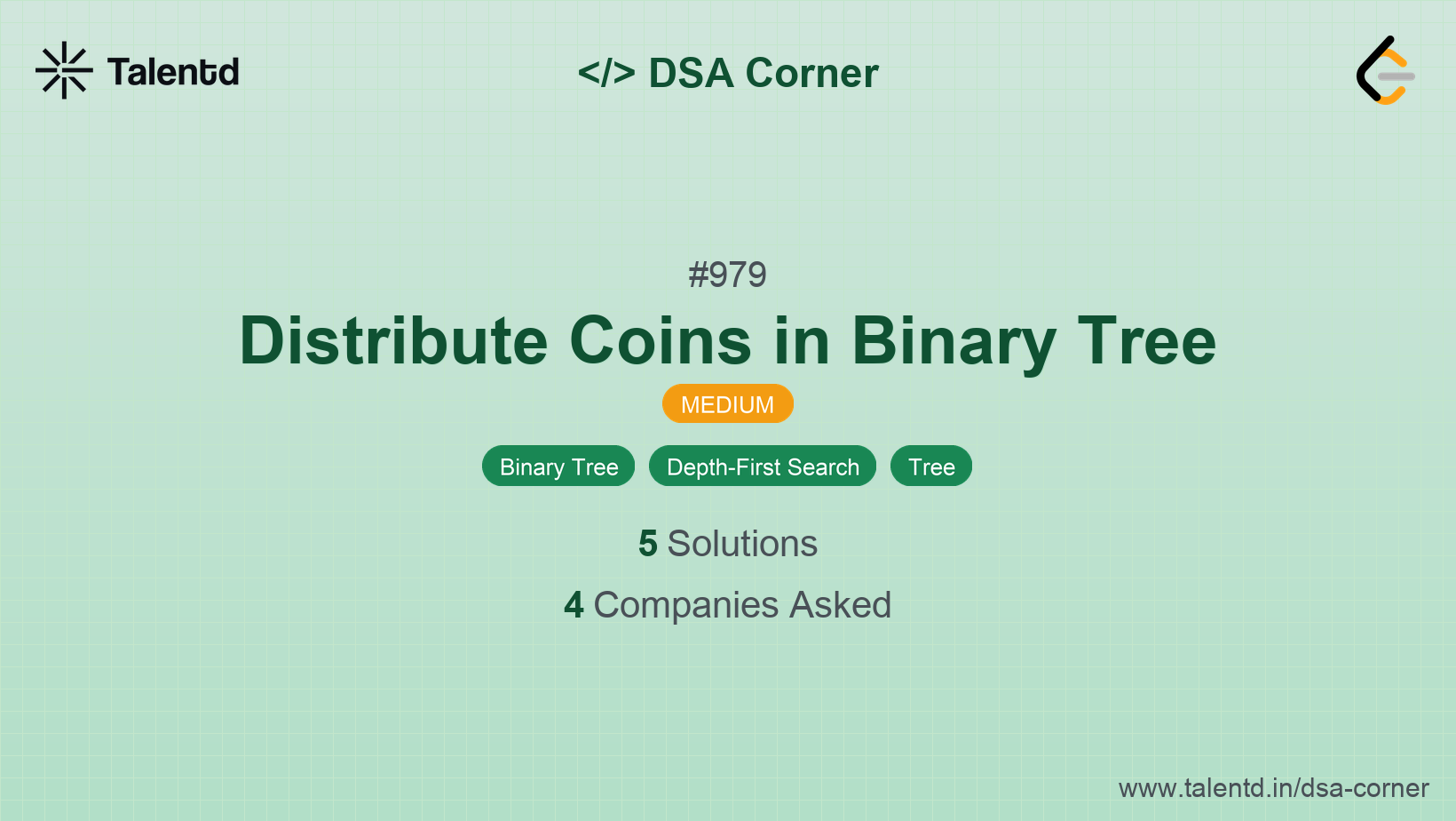 Problem visualization for Distribute Coins in Binary Tree - A Medium level DSA problem