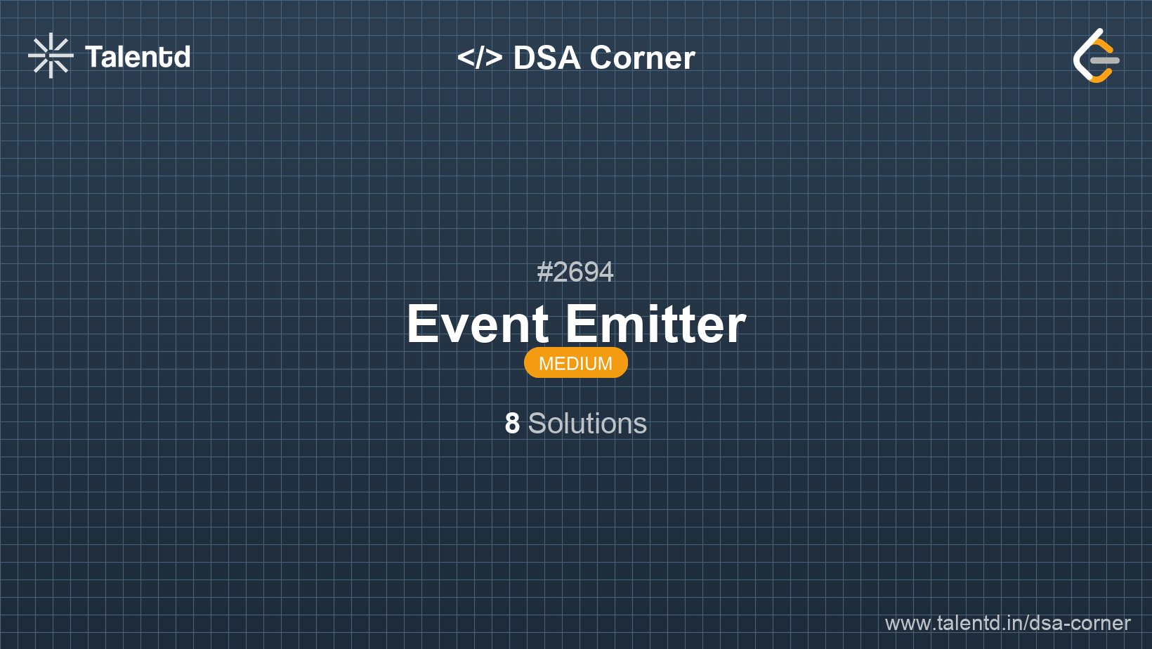 Problem visualization for Event Emitter - A Medium level DSA problem