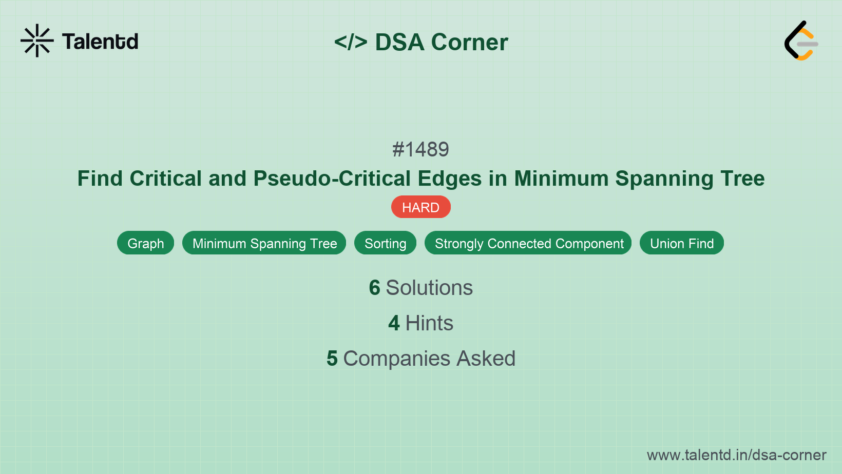 Problem visualization for Find Critical and Pseudo-Critical Edges in Minimum Spanning Tree - A Hard level DSA problem