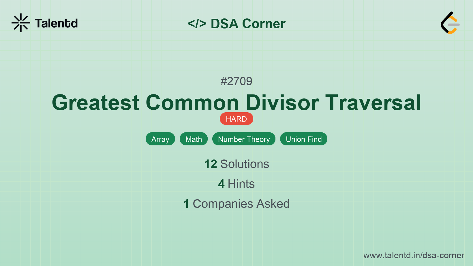 Problem visualization for Greatest Common Divisor Traversal - A Hard level DSA problem
