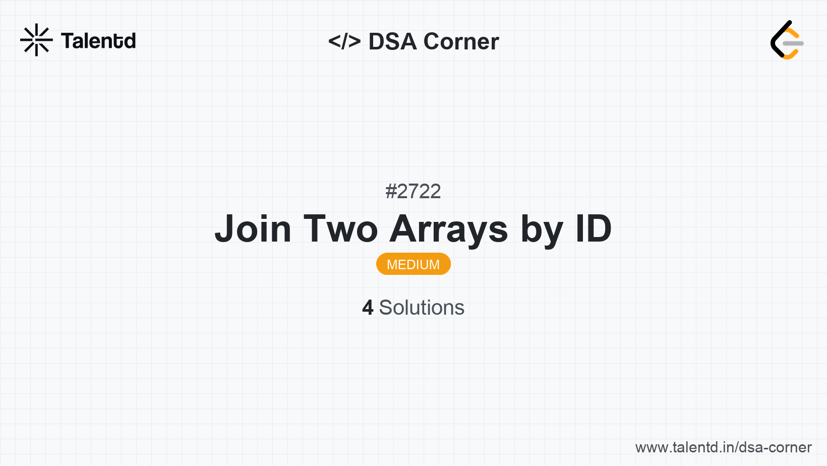 Problem visualization for Join Two Arrays by ID - A Medium level DSA problem