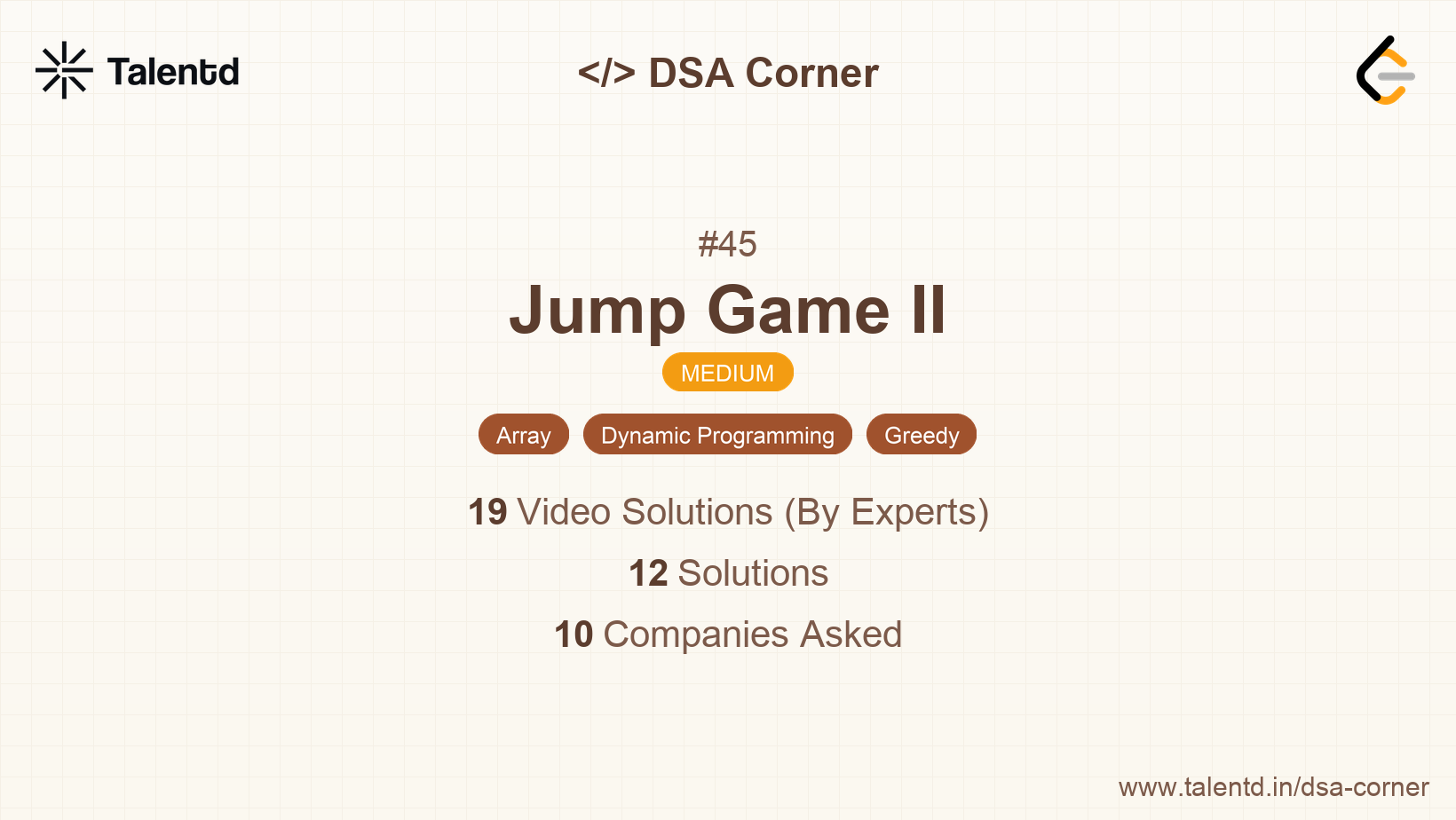 Problem visualization for Jump Game II - A Medium level DSA problem