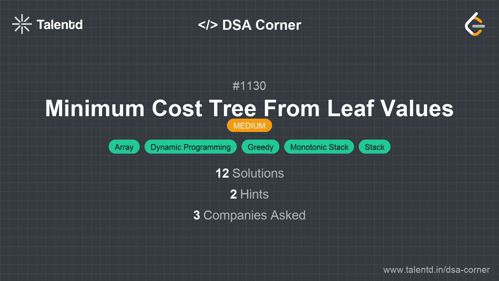 Problem visualization for Minimum Cost Tree From Leaf Values - A Medium level DSA problem