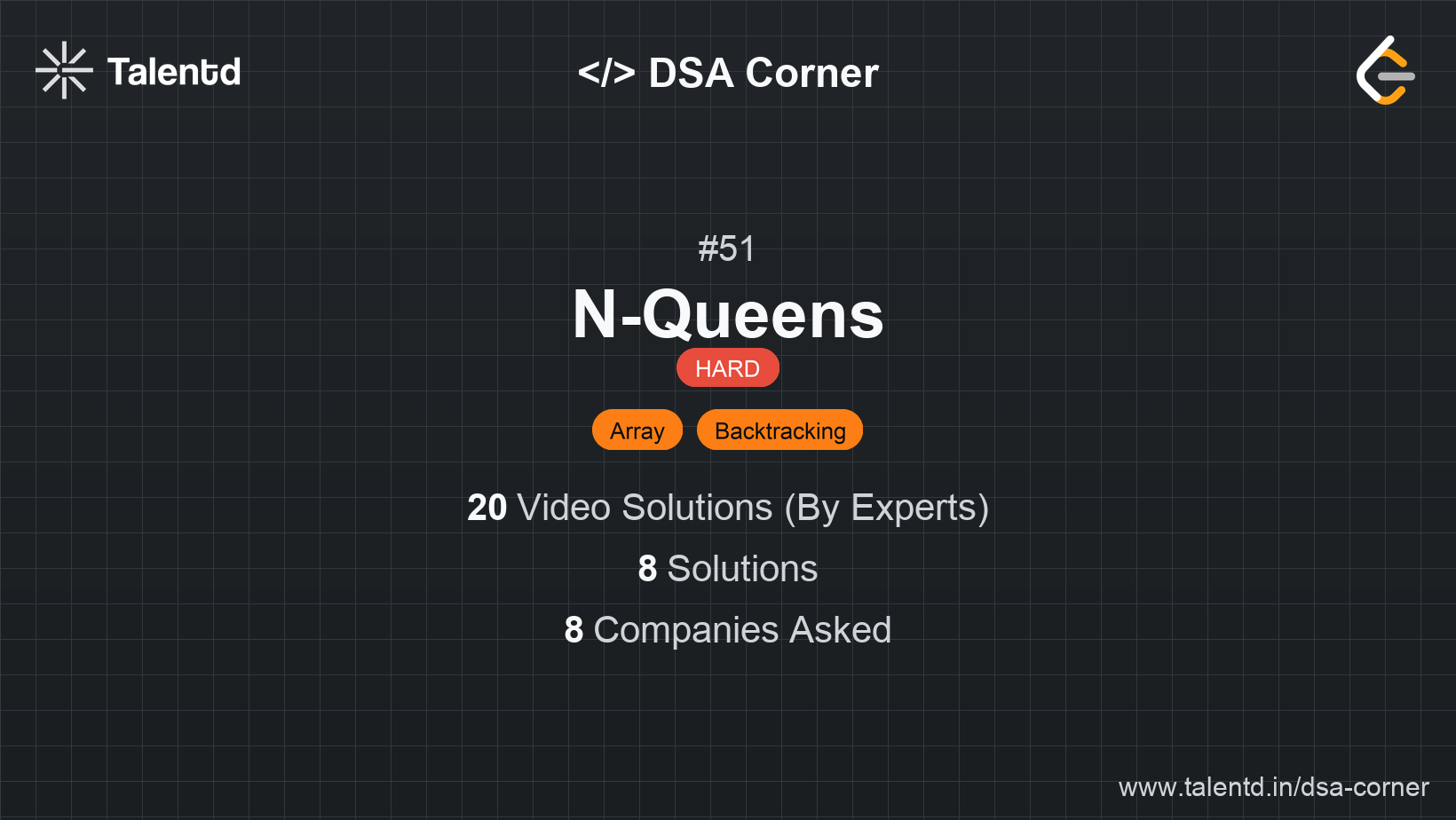 Problem visualization for N-Queens - A Hard level DSA problem