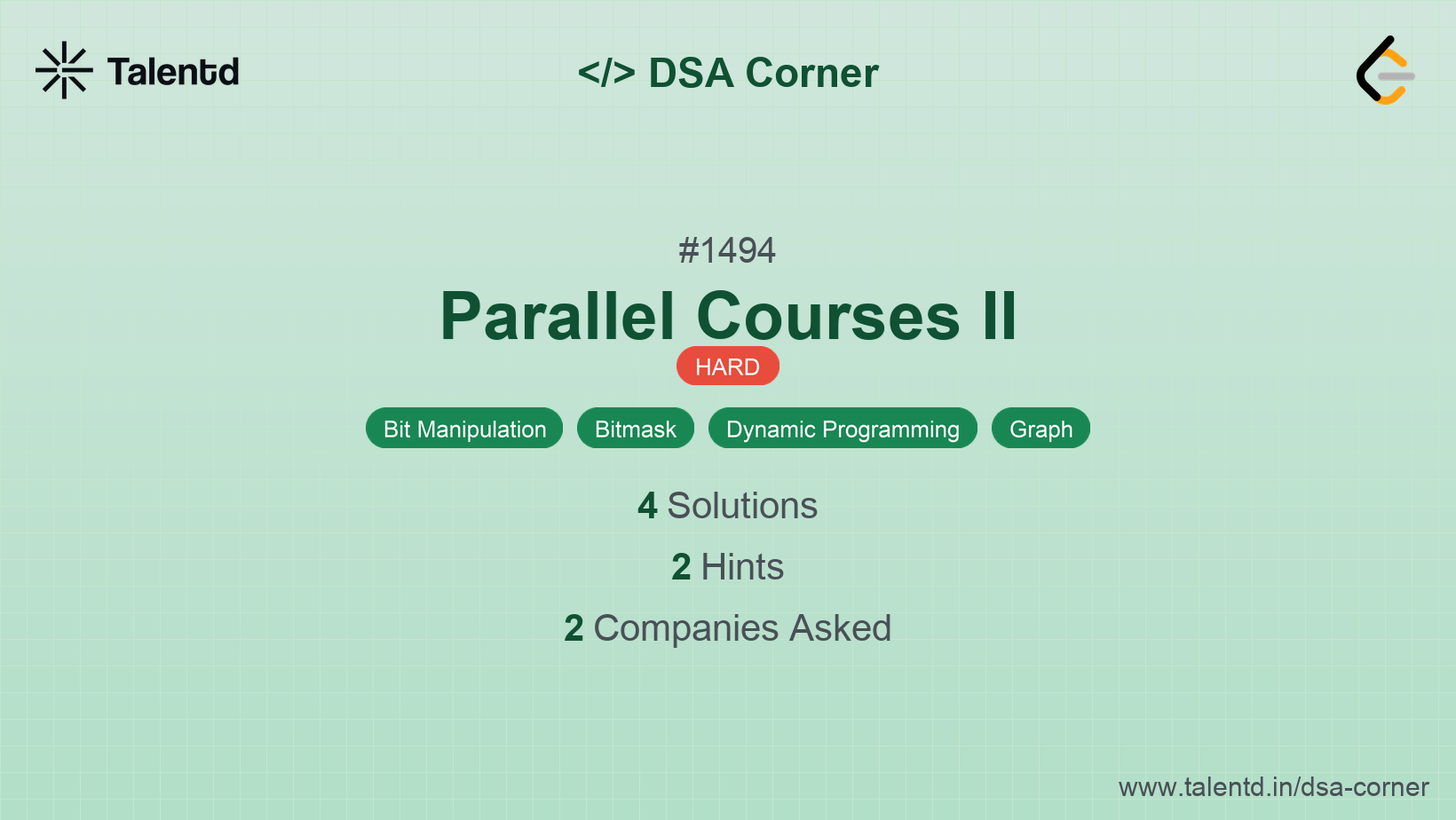 Problem visualization for Parallel Courses II - A Hard level DSA problem