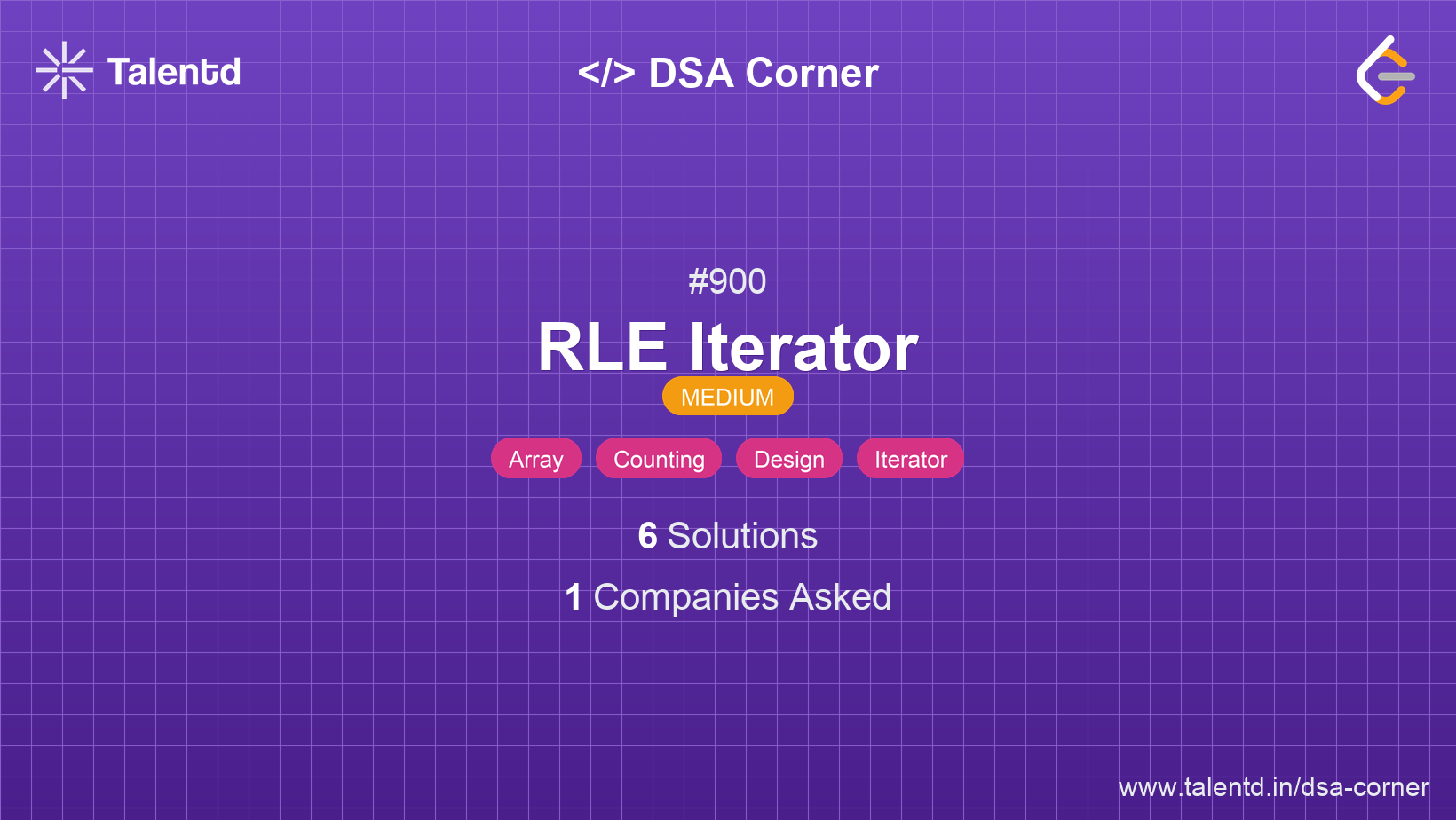 Problem visualization for RLE Iterator - A Medium level DSA problem