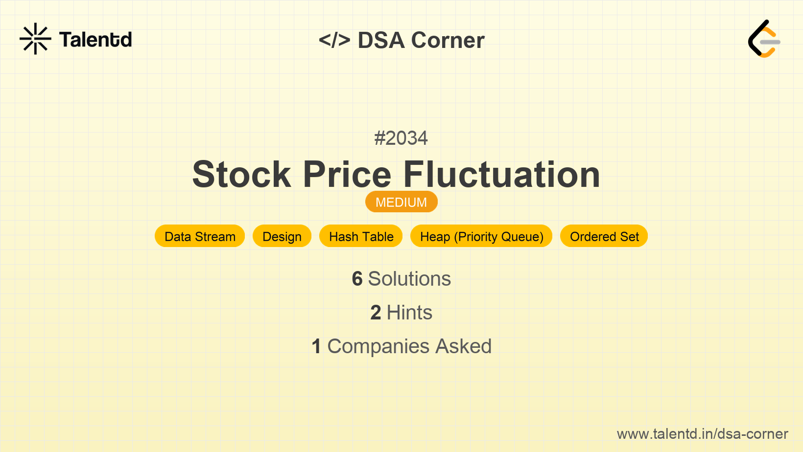 Problem visualization for Stock Price Fluctuation  - A Medium level DSA problem
